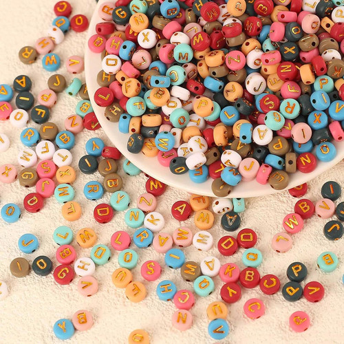 1000pcs bunt buchstabenperlen