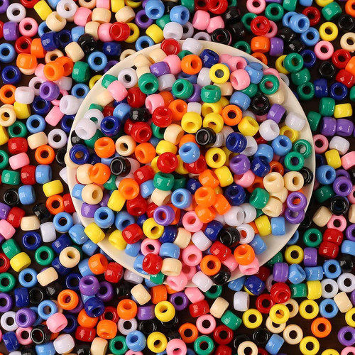 1000pcs bunte pony perlen - 1000pcs,